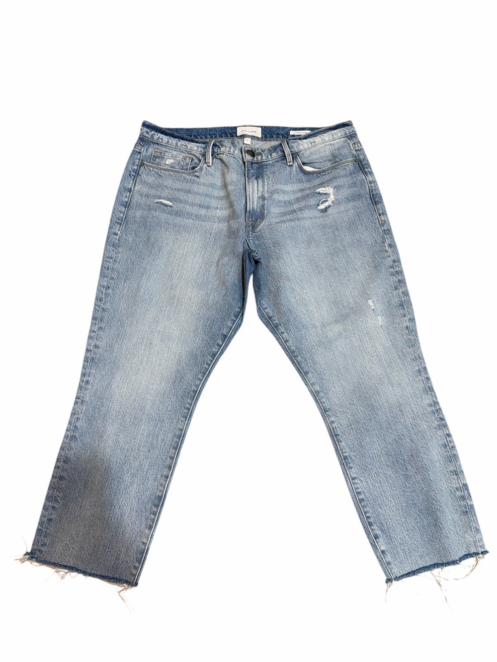 Frame Denim Light Blue Le Garçon Crop Jeans